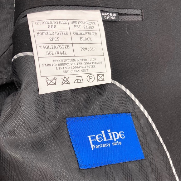 Felipe Fantasy Suits Super 150’s Suit Jacket - 50L - Picture 8 of 8
